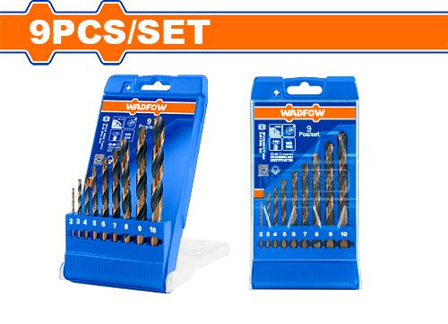 WADFOW 9PCS HSS تويست لقم مجموعة WTD6B02